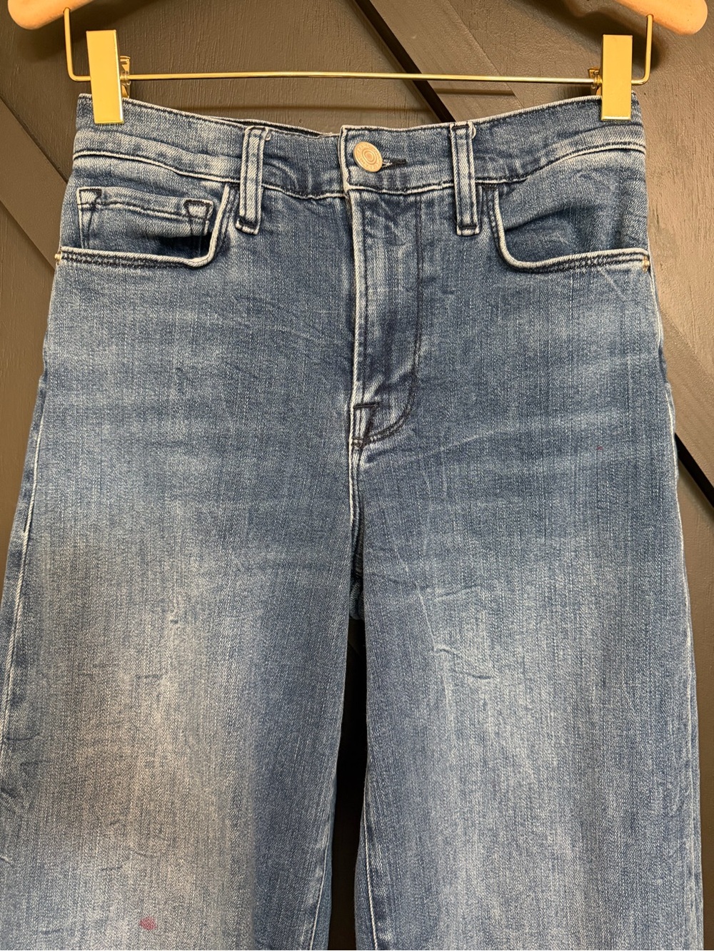 FRAME Le Slim Palazzo Jeans – Crossings Wash, Size 26 - Picture 7 of 15